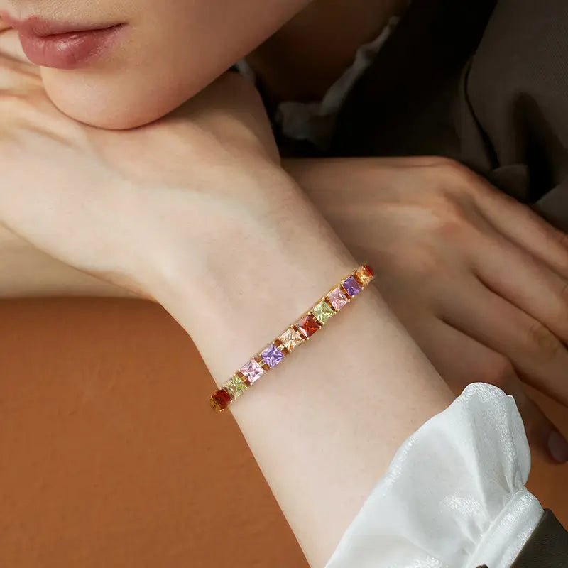 Multicolor Stoned Bracelet | Stöd Bröstcancer