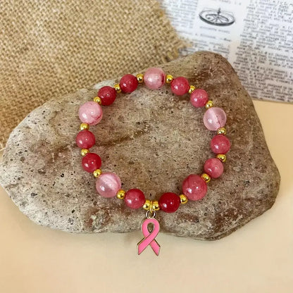 Blush Bead Bracelet | Støt brystkræft