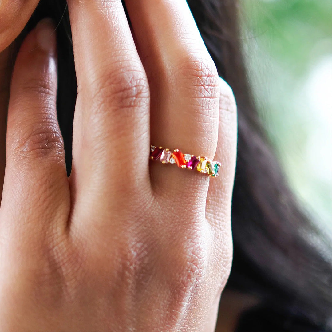 Colorful Crystal Ring | Stöd Bröstcancer