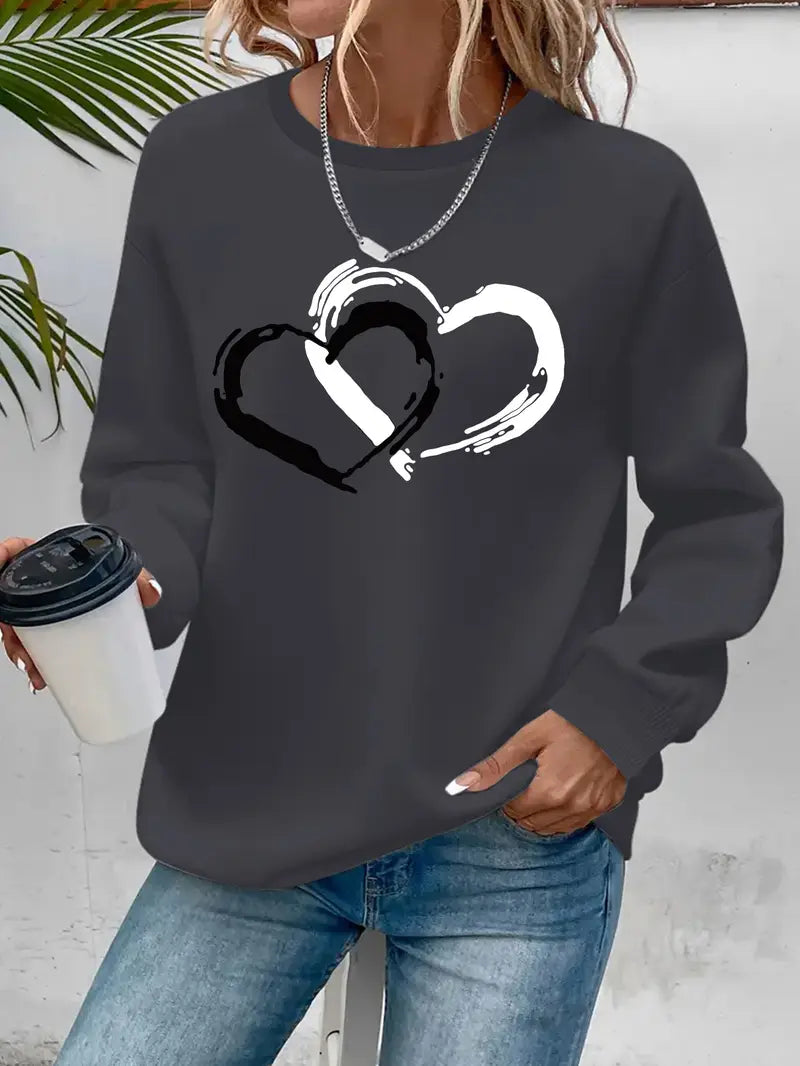 Intertwined Heart Sweatshirt | Stöd bröstcancer
