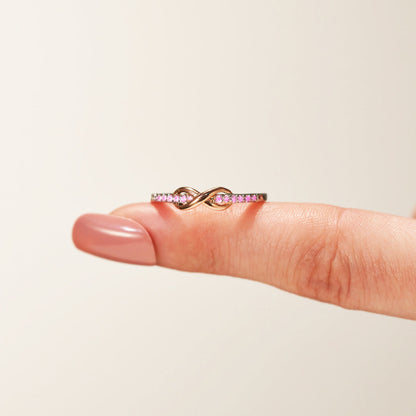 Pink Infinity Diamond Ring | Stöd Bröstcancer