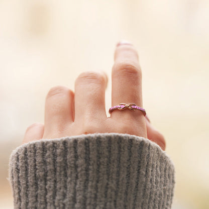 Pink Infinity Diamond Ring | Stöd Bröstcancer